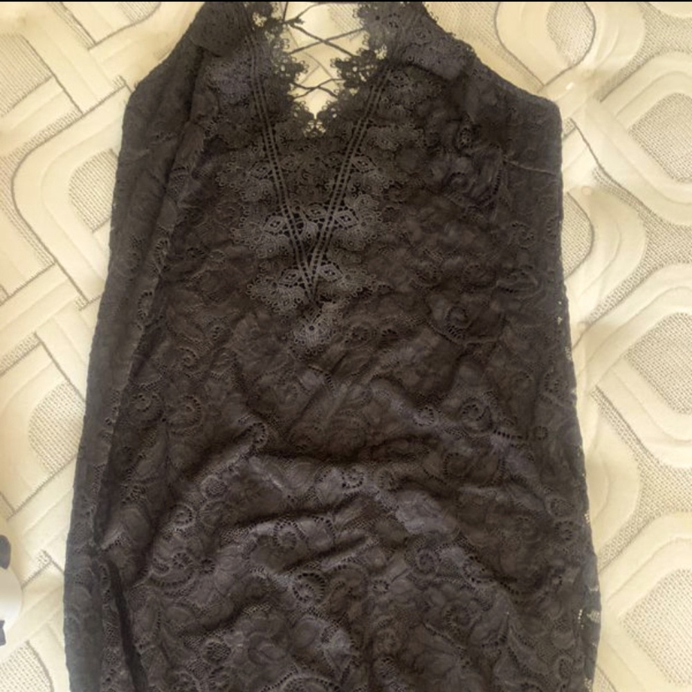 Black lace dress
